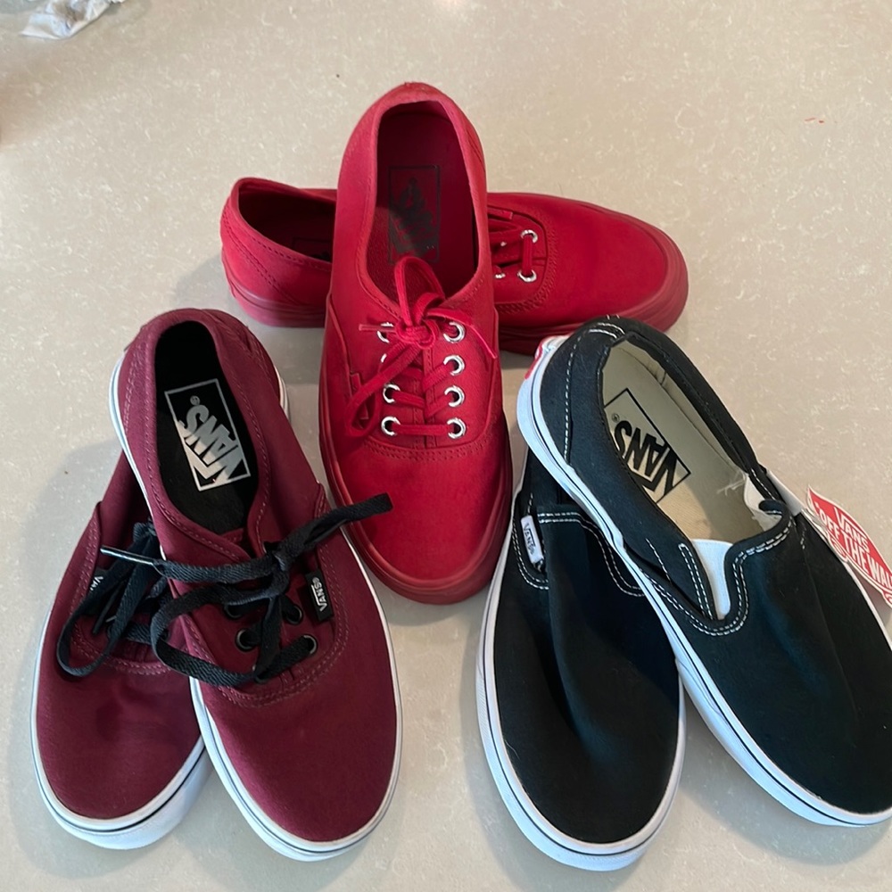 Bundle of vans.Sold together-$120;separate$45/pair. Women’s 6 or mens size 4.5
